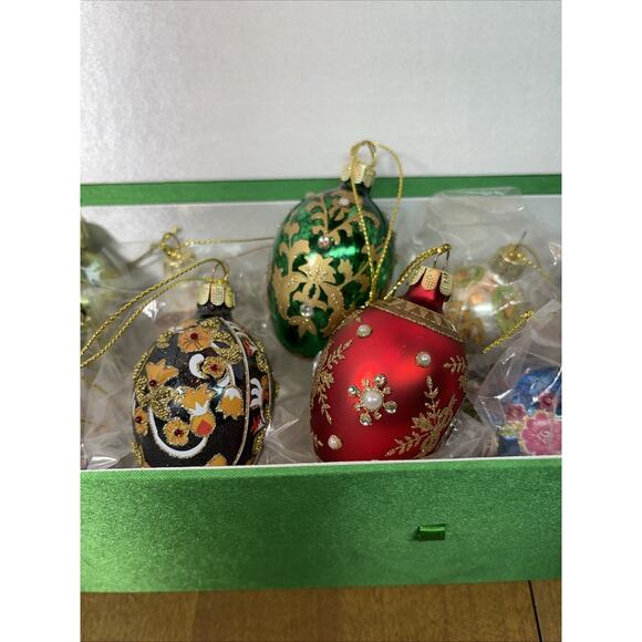 Joan Rivers Mini Russian Faberge Inspired Egg Ornaments 2017 Set Of 12 - Picture 2 of 6